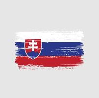 Slovakien flagga penseldrag. National flagga vektor