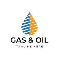 gas- och oljelogodesign för industri. vektor