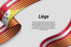 schwenkendes band oder banner mit flagge der belgischen provinz vektor