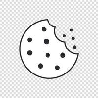 Cookie-Symbol auf transparentem Hintergrund, vektor