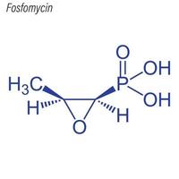 Vektorskelettformel von Fosfomycin. vektor