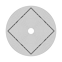 ehrenstein geometrisk optisk illusion. vektor illustration