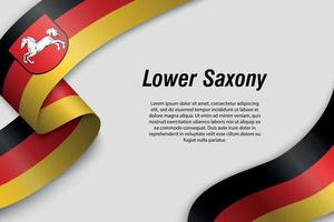 schwenkendes band oder banner mit flaggenstaat deutschland vektor