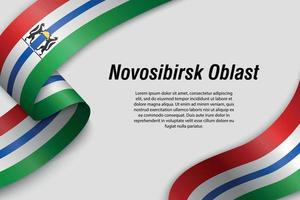 schwenkendes band oder banner mit flaggenregion russlands vektor