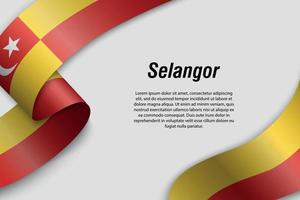 viftande band eller banderoll med flaggstaten Malaysia vektor