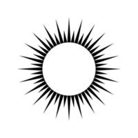 Sonnendurchbruch. Sunburst-Symbol. Retro. Burst-Design. Sonnenlicht. Vektor-Illustration. vektor