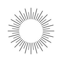 Sonnendurchbruch. Sunburst-Symbol. Retro. Burst-Design. Sonnenlicht. Vektor-Illustration. vektor