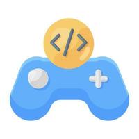 redigerbar ikon för spelutveckling, platt vektor