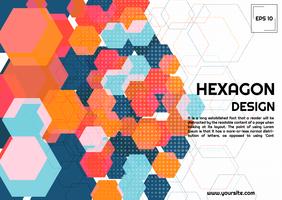 Abstrakt hexagonbakgrund vektor