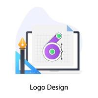 logotyp design vektor platt konceptuell stil