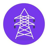 redigerbar design av elektriska torn ikon vektor
