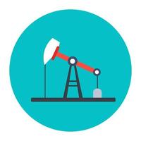 ein Icon-Design der Bohrinsel, Vektor des Ölraffineriekonzepts