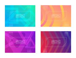 Abstrakt linje Banner Set vektor