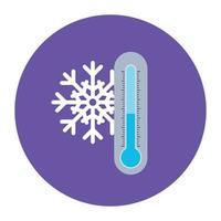 Symbol der Gefriertemperatur im flachen Design vektor