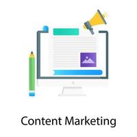 Content-Marketing-Vektor im Verlaufsdesign vektor