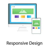 responsiv designvektor i gradientdesign. vektor