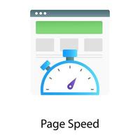 Seitengeschwindigkeitstestvektor im Gradientendesign, Tachometer auf der Website vektor