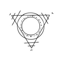 esoteriska geometriska symboler. himmelska tecken. vektor illustration i handritad stil