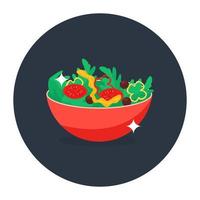 Gemüsesalat-Icon-Design, editierbarer Vektor von Gemüse