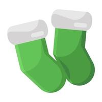 Fußkettchen, Socken-Symbol im flachen Stil vektor