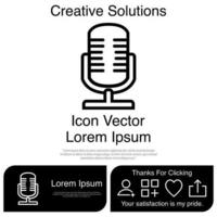 Mikrofon-Icon-Vektor eps 10 vektor
