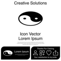 Yin och yang ikon vektor eps 10