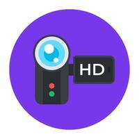HD-Handycam-Vektor, editierbares Symbol vektor