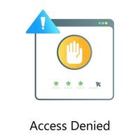 Gradient konzeptionelles Symbol für Zugriff verweigert, editierbares Design vektor