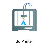 3D-Drucker mit flachem Gradienten-Vektordesign, trendiger editierbarer Stil vektor