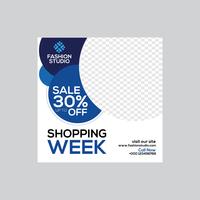 Shopping Week Sale webbannonser banner vektor