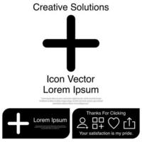 Plus-Button-Icon-Vektor eps 10 vektor