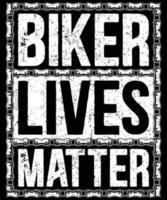 Biker Lives Matter T-Shirt Design für Motorradliebhaber vektor