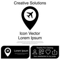 Pin-Check-Icon-Vektor eps 10 vektor