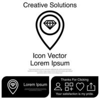 Pin-Check-Icon-Vektor eps 10 vektor