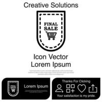 Endverkauf-Icon-Vektor eps 10 vektor