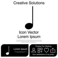 Musiknoten-Icon-Vektor eps 10 vektor