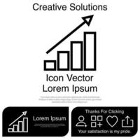 grafdiagram ikon vektor eps 10