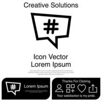 Hashtag-Icon-Vektor eps 10 vektor