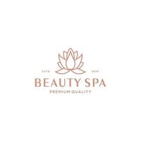 Lotusblumenlogo abstrakter Beauty-Spa-Salon vektor