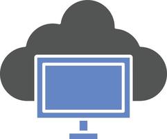 Cloud-Computing-Symbolstil vektor