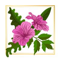 Illustration för element för illustration för rosa blommor för vektor för blommablommavektor