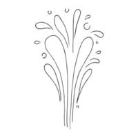 Doodle Wasser Burst Spritzen Illustration Hand Zeichnung Stil Vektor