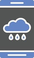 Symbolstil der Wetter-App vektor