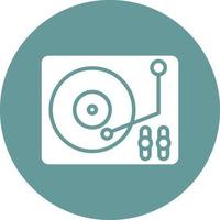 Vinyl-Player-Icon-Stil vektor