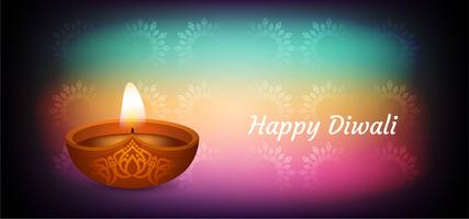 Glad Diwali snygg färgglad design vektor