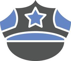 polisens hatt ikon stil vektor