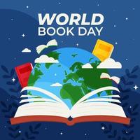 Hintergrund des Welttags des Buches vektor
