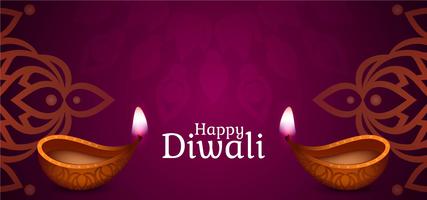 Glad Diwali lila design vektor