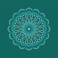 Vektorpunktmalerei grüne Mandalas. Aborigine-Stil der Punktmalerei vektor