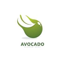 Avocado-Frucht-Logo-Vorlage, Symbole für gesunde Lebensmittel vektor